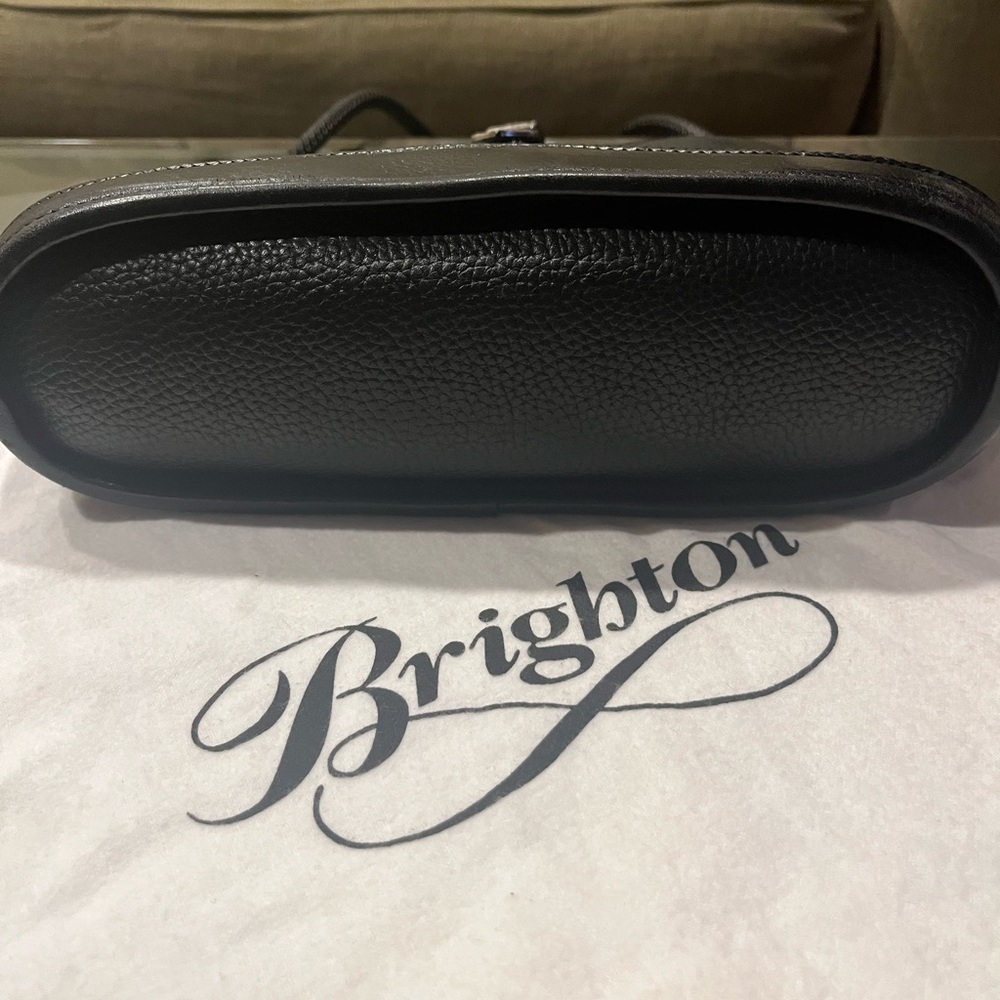 Like new, Brighton Black Textured Leather Shoulder Bag - Picture 8 of 8